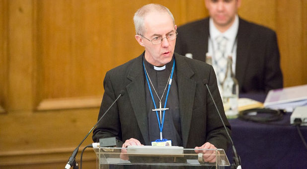 2023 2 Justin Welby Archbishop Canterbury speaking podium Facebook