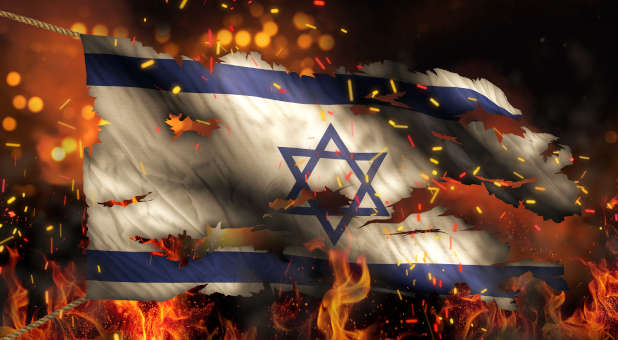 2023 6 Brown burn Israel Flag