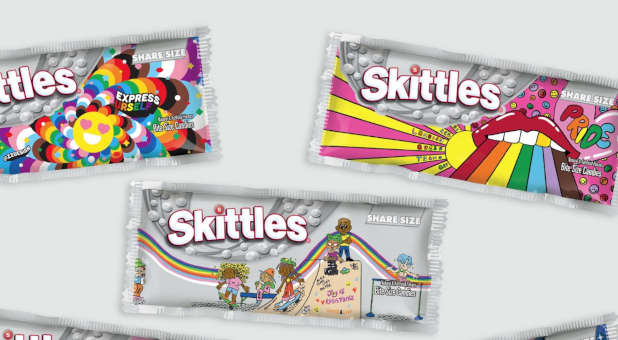 LGBTQ Skittles wrappers.