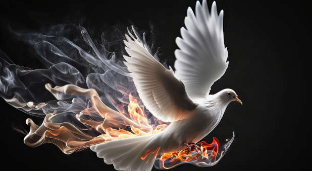 Holy Spirit as a dove.