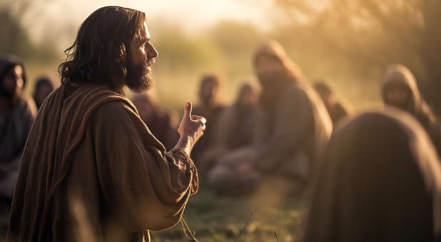 Jesus teaching.