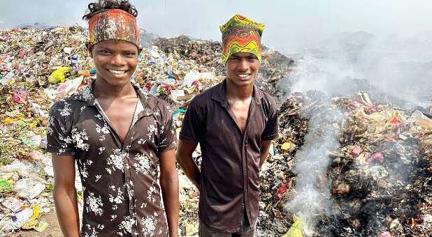 Kodayya and Kalyan at the dump