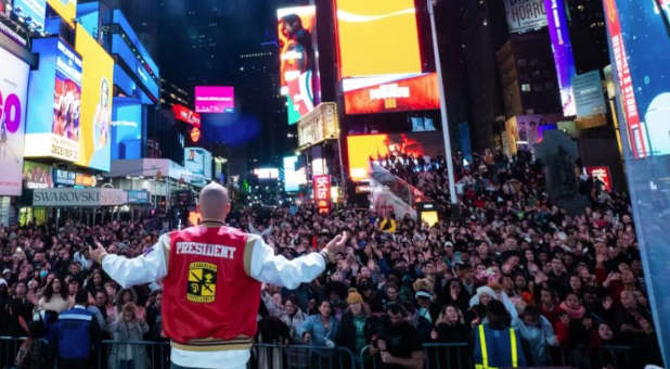 Pastor Mike Signorelli in Times Square