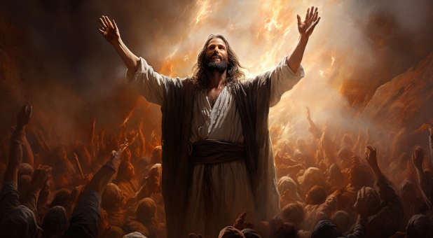 Jesus victorious over death.