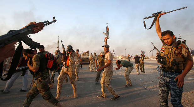 Militia fighters in Iraq