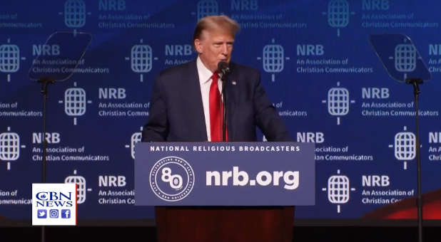 Donald Trump speaking at NRB.