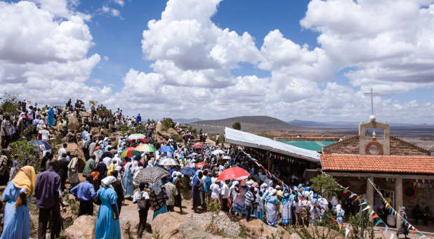 Catholic mass service in Kenya.