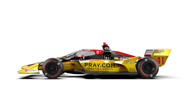 Pray.com racing car.