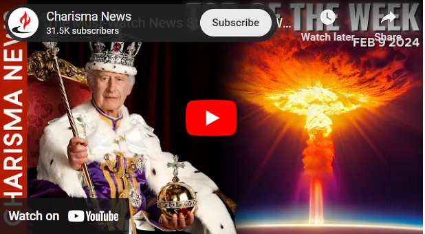 Screenshot showing King Charles and other top Charisma News stories.