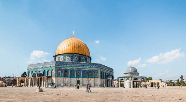 Dome of the Rock on the Temple Mount in Jerusalem.