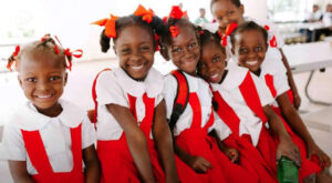 Young Haitian students.