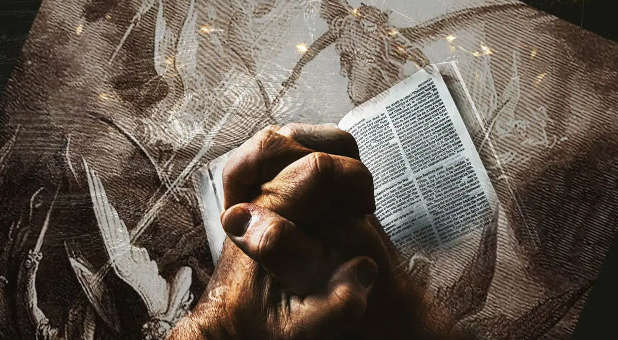 Warring in prayer with the Word of God.