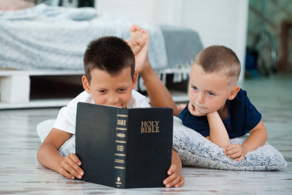 Children with Bible