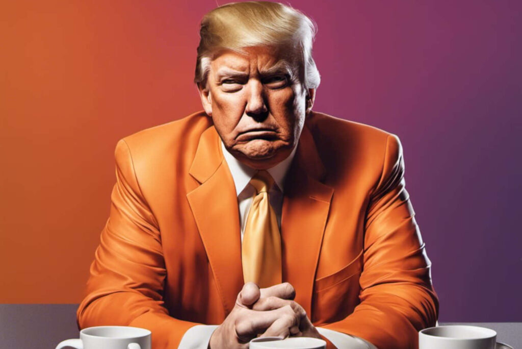 Trump in orange